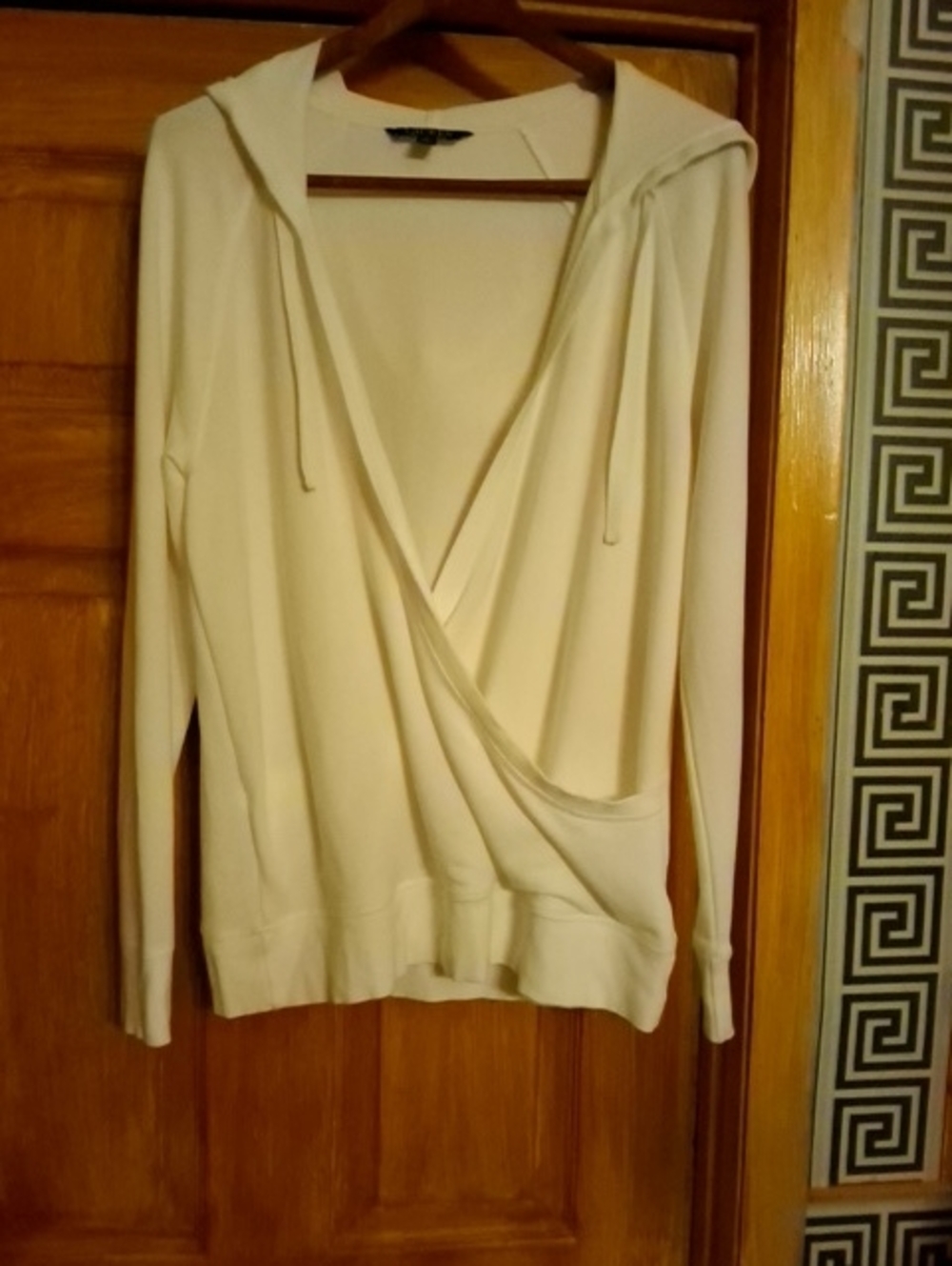 Lauren Ralph Lauren White Wrap-Front Hoodie